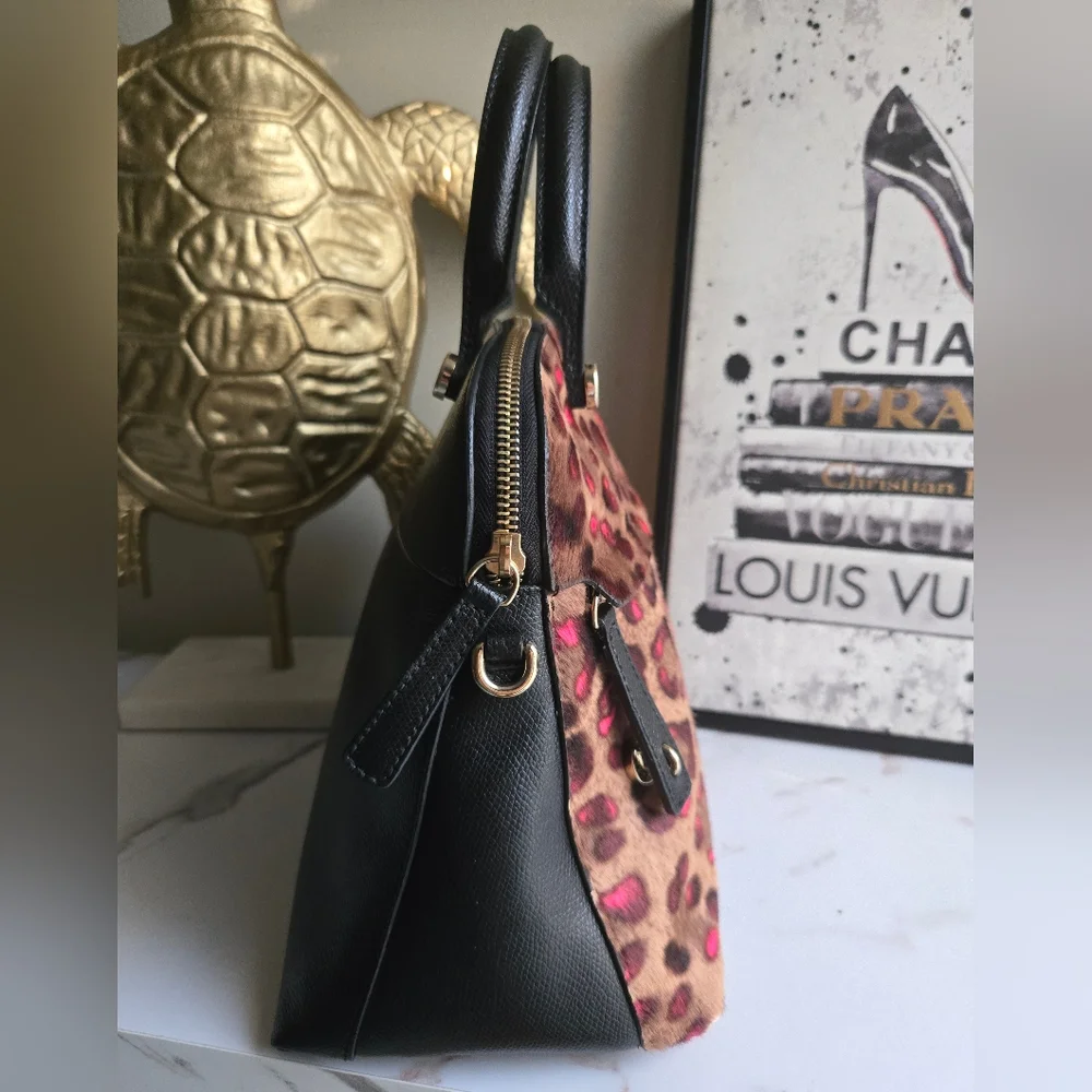 Furla Piper 2Way Harako Animal Print Top Handle Bag VGUC - Picture 4 of 14